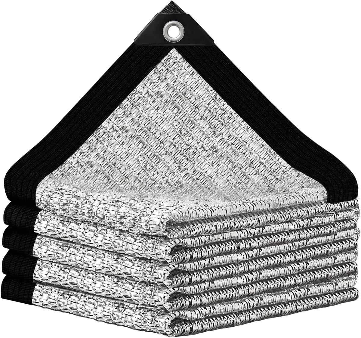 Shade Cloth-80% Aluminum Sunblock Neting,Durable Mesh Tarp with Grommets,Shade Cloth for Garden,Car, Outdoor Pergola,Greenhouse,Chicken Coop and Dog Kennel(Silver)