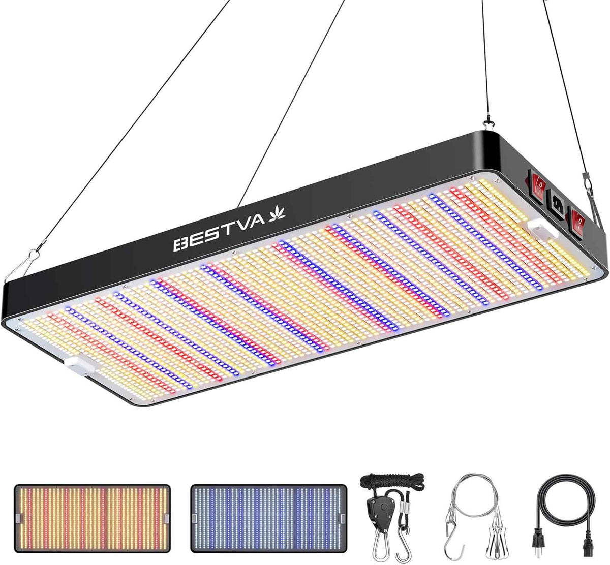 BESTVA 2025 Upgrade DC4000 Led Grow Light with High Yield Diodes Full Spectrum LED Grow Lights for Indoor Plants Greenhouse Veg Bloom Light Hydroponic Grow Lamp
