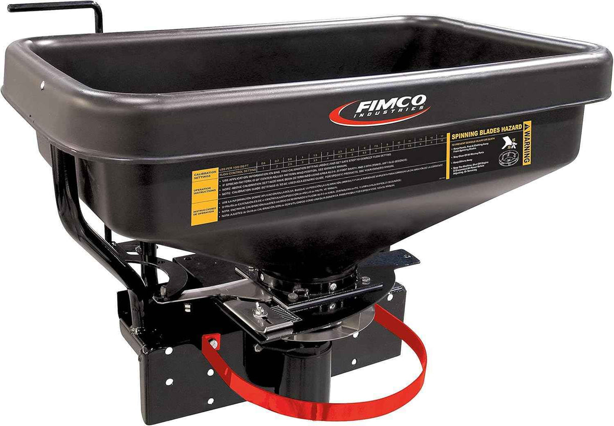 FIMCO 5301845 ATV Dry Material Spreader for Distribution & Broadcast, 12V, Polymer Hopper, 145 lbs