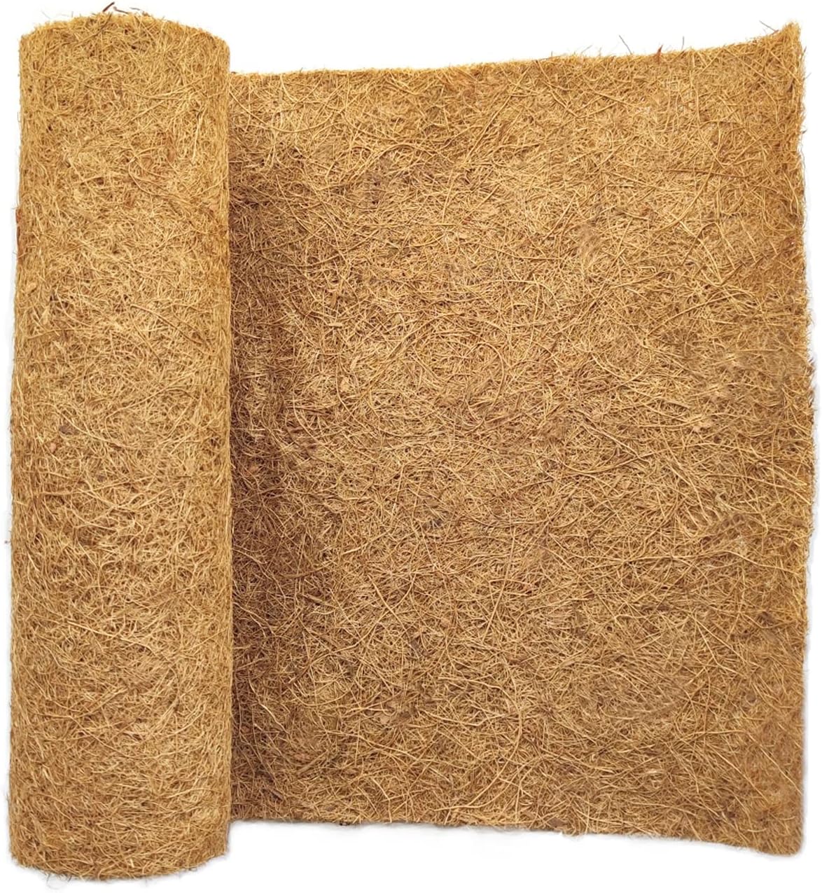 16x80 inch Natural Coconut Coir Liner Sheets Coco Fiber Roll Coco Mat for Planter Flower Basket Liner Garden Decoration Animal Pet Pad