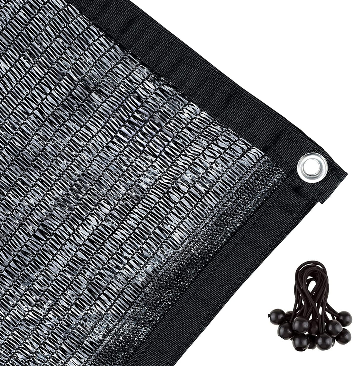 Agfabric 12 X 20ft 50% Sunblock Shade Cloth with Grommets for Garden Patio, Black