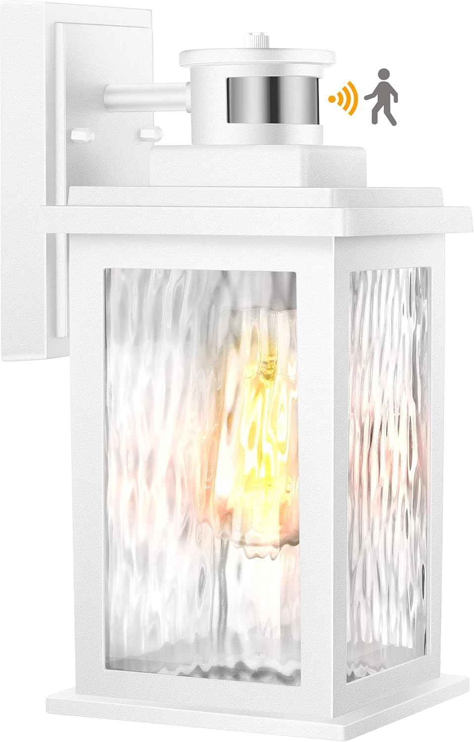 VIANIS Motion Sensor Outdoor Lights, White Dusk to Dawn Outdoor Lighting Wall Mount, Aluminum Waterproof Modern Exterior Garage Lights, Outdoor Lanterns for Front Porch Patio, Entryway, Front Door…