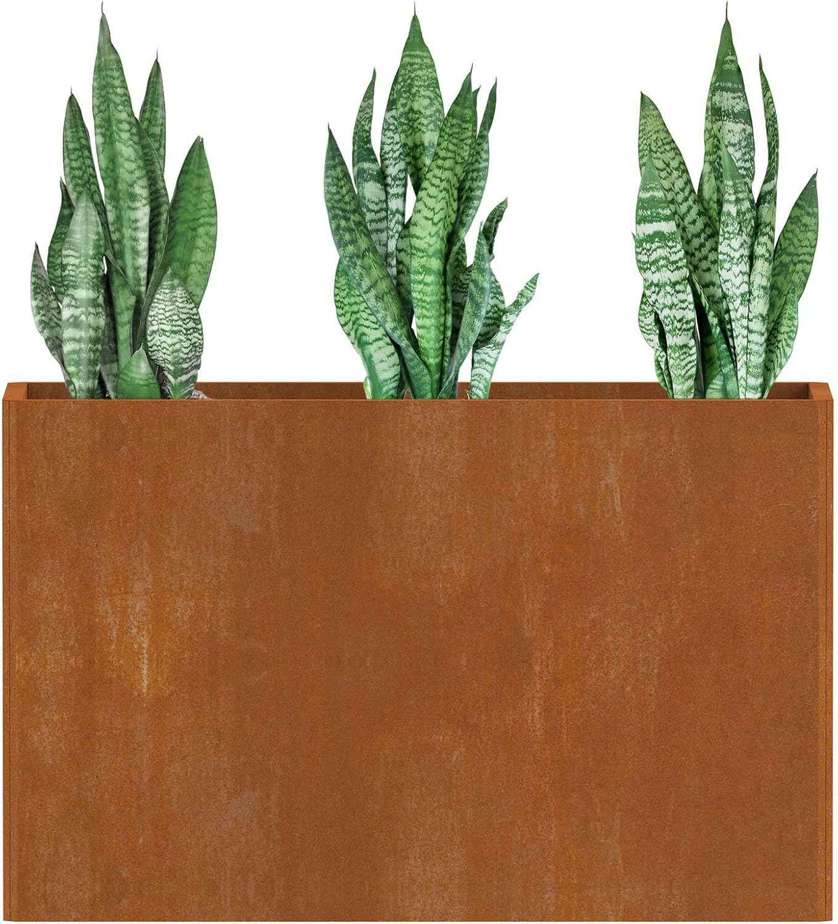 Cor Ten Steel Planters – 32x12x24H Inch Rectangular Planter Box | Weather-Resistant Design for Garden, Patio, or Porch (Rustic)
