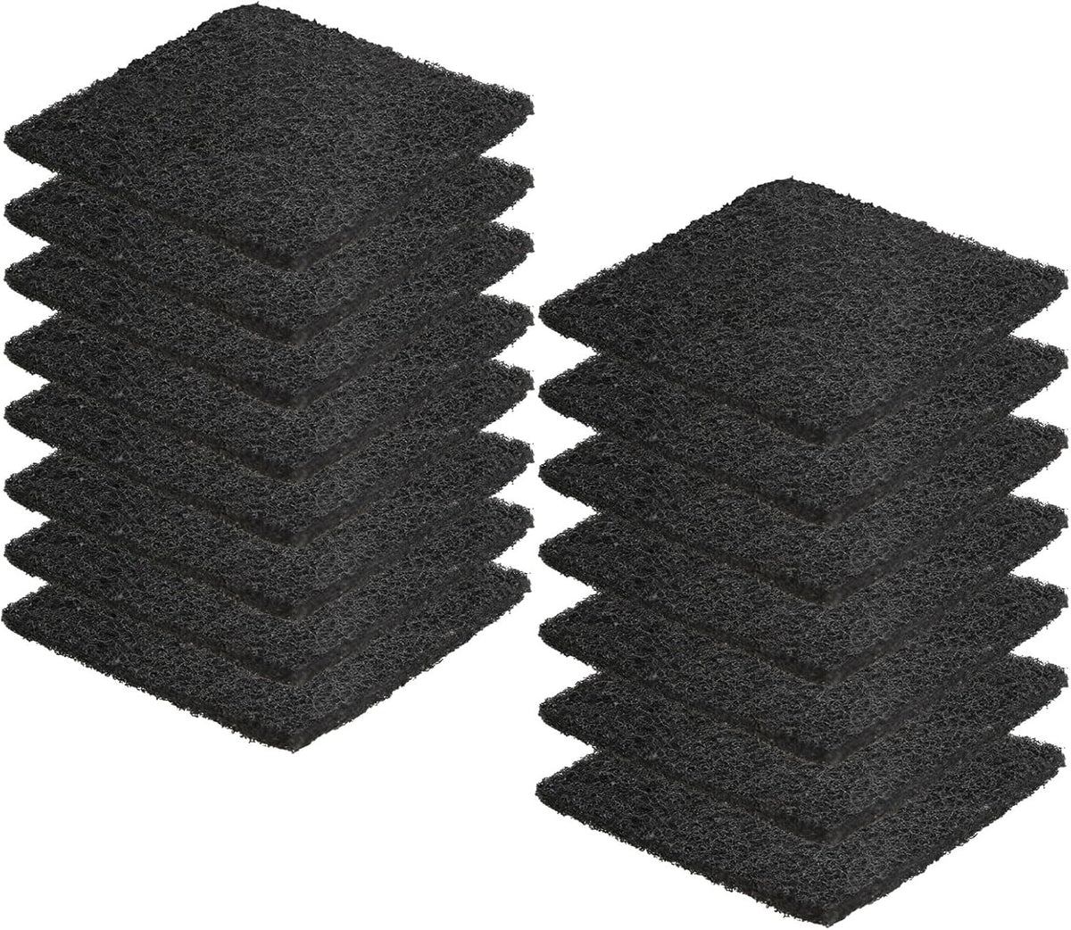 15 Pack Trash Can Odor Filter Refills for Trash Can and Compost Bin, Activated Charcoal Deodorizer Sheets for Indoor Kitchen Compost Bucket Countertop and Recycle Bin, Square 3.9 Inch
