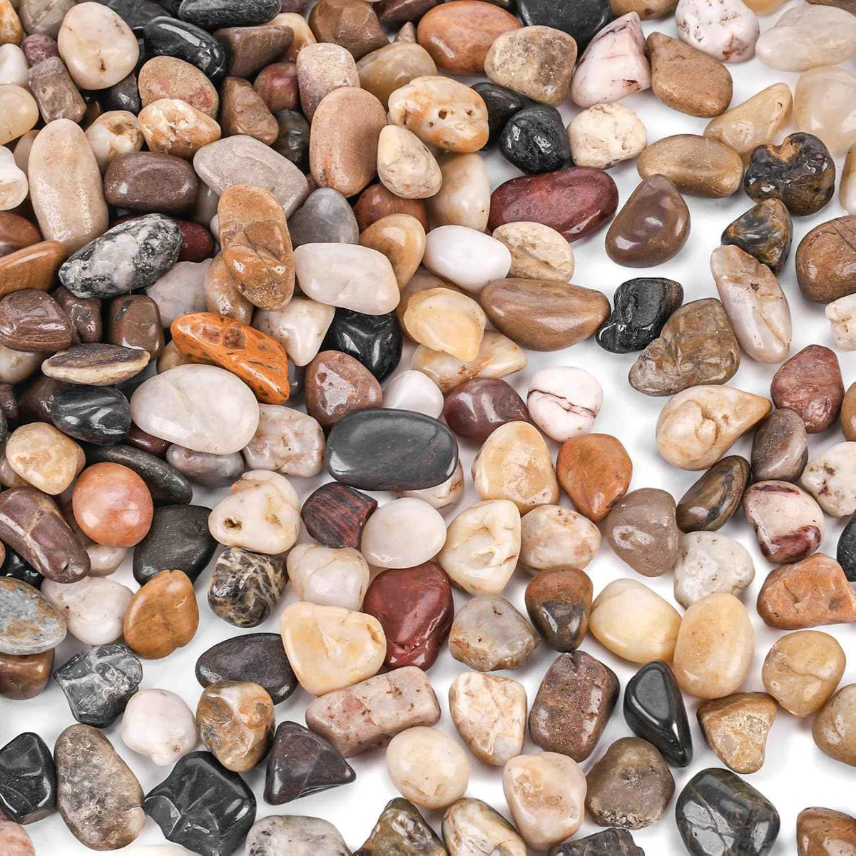 DomeStar River Rocks for Landscaping, 2lb Decorative Ornamental Pebbles Garden Landscaping Stones Gravel for Vases Fish Tank Succulent Potted Indoor Plants Crafts Home Garden Decor