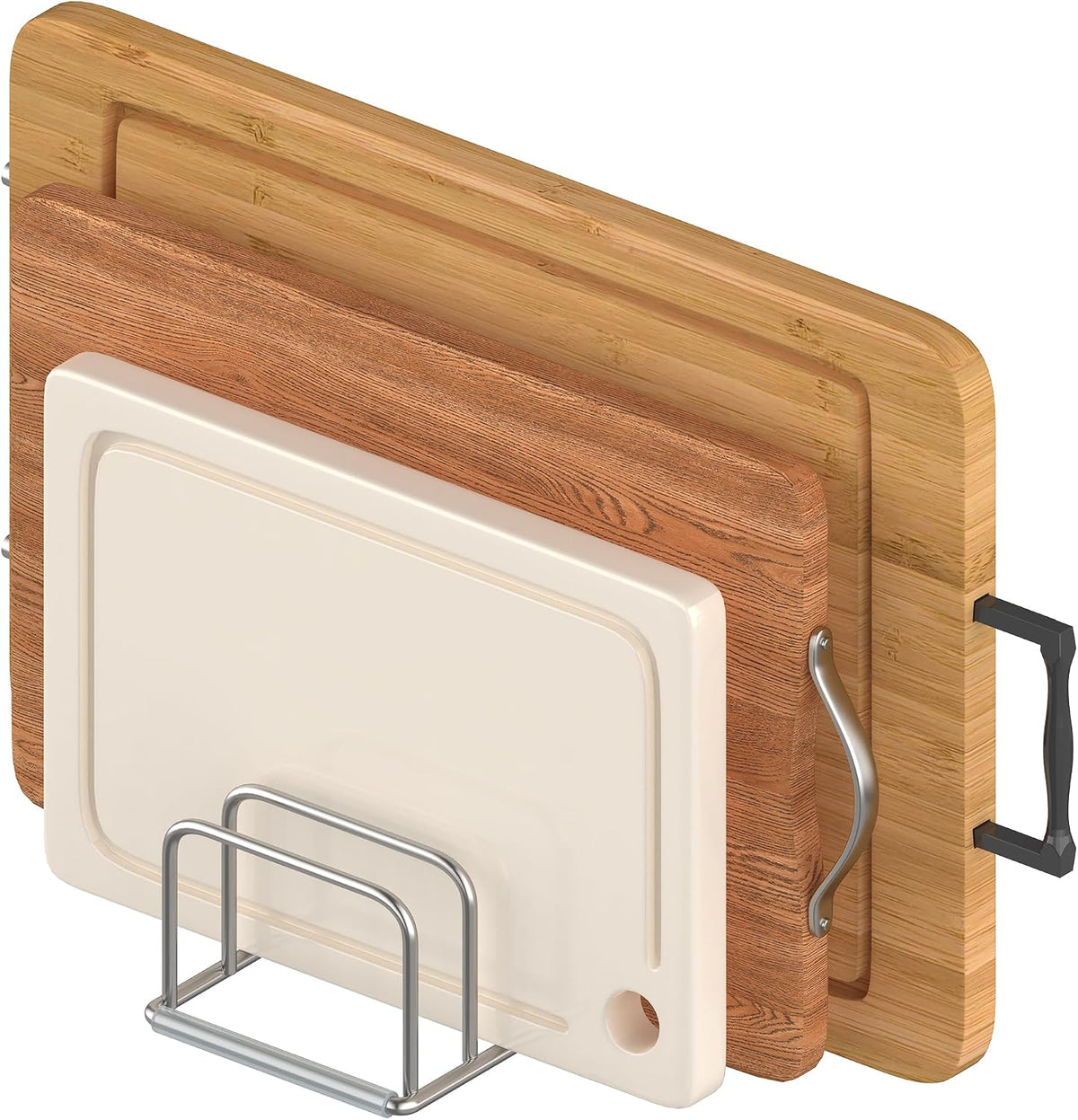 Cutting Board Organizer Stand, 304 Stainless Steel, 1.0 Inch Slots