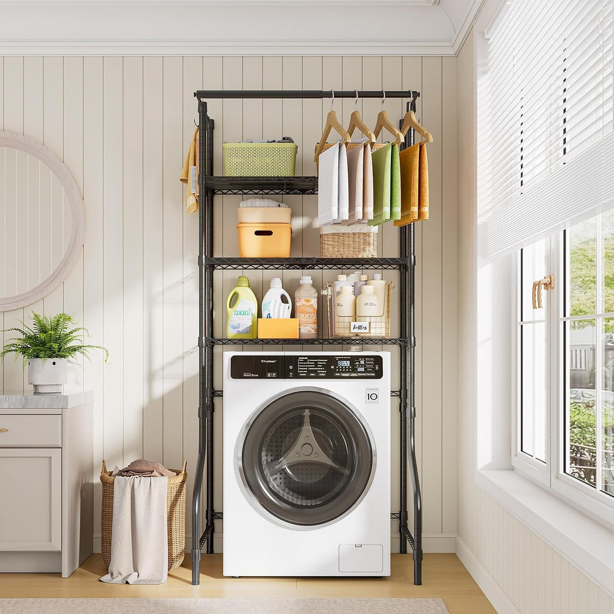 Expandable 3-Tier Over-Washer Storage Rack - Field & Nook
