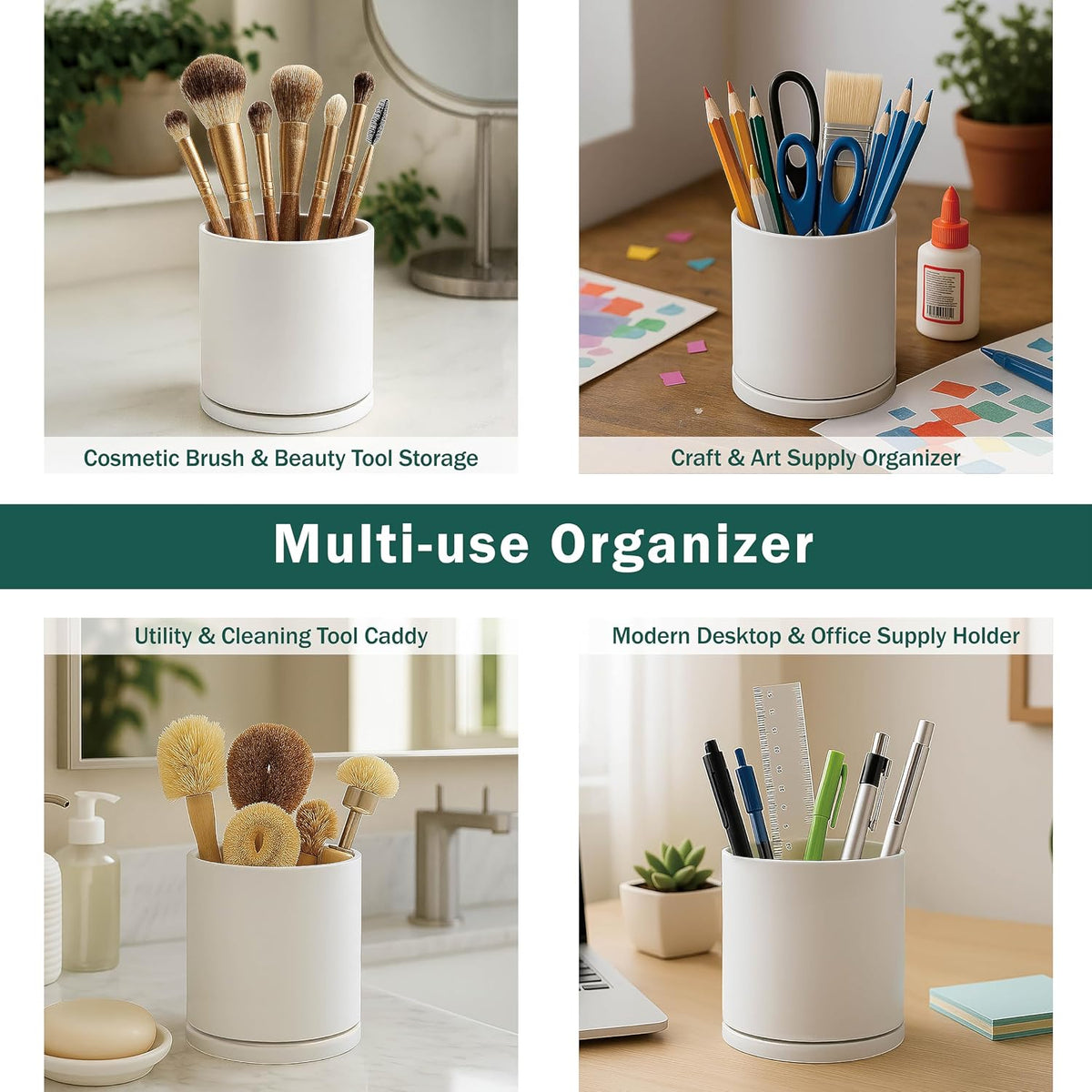 D'vine Dev Rotating Utensil Holder Set, 7.2" + 5"