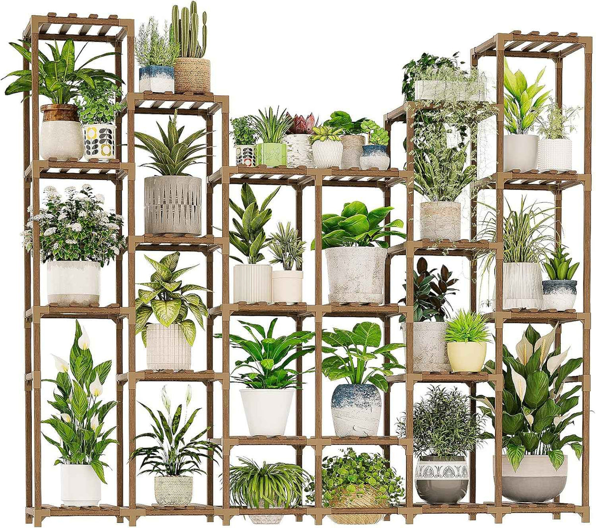 22 Tiers Plant Shelf for Plants Large Indoor Plant Stand Plant Rack Extra Large Wood Plant Stands for Hanging Plant Holder for Patio Balcony Garden