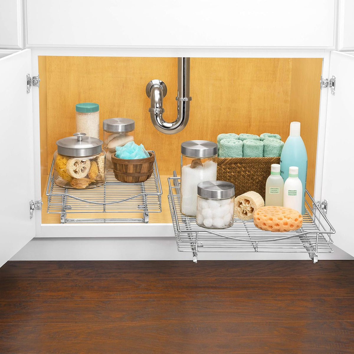 LYNK PROFESSIONAL® Pull Out Cabinet Organizer, Kitchen Slide Out