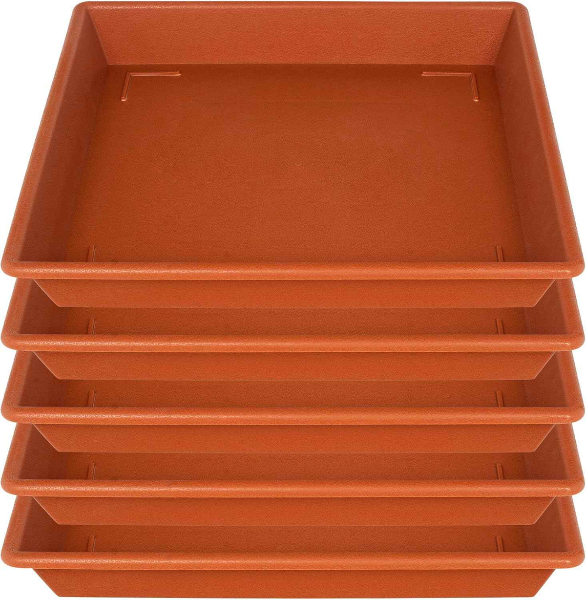 Square Plant Saucer 6 Inch 5 Pack6 8 12 14 16 18 20 Flower Pot No Holes Plant Drip Trays, Plant Trays for Pots Heavy Duty Plastic Plant Saucers for Indoors Outdoors
