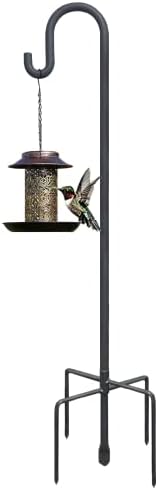 Highpro Shepherds Hooks for Outdoor 47 Inch Bird Feeder Pole Squirrel
