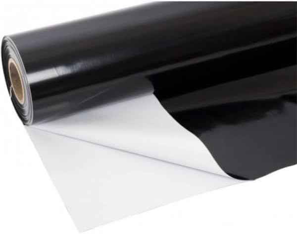 Farm Plastic Supply - 12 Mil String Reinforced Black/White Pond Liner - 12 Mil Fish Pond HDPE Liner, Pond Liners for Outdoor Ponds, Koi Ponds, Garden Fountain, Containment Liner (6' x 80')