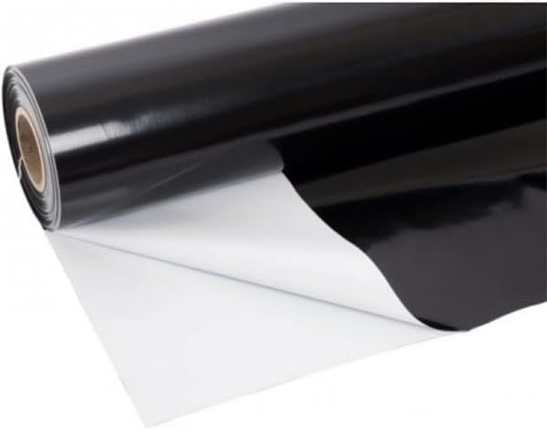 Farm Plastic Supply - 12 Mil String Reinforced Black/White Pond Liner - 12 Mil Fish Pond HDPE Liner, Pond Liners for Outdoor Ponds, Koi Ponds, Garden Fountain, Containment Liner (12' x 80')