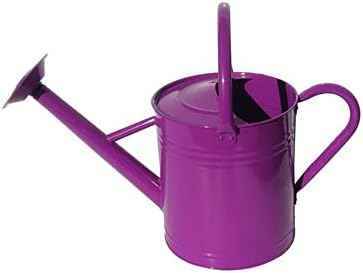 Gardener's Select Classic Metal Gardening Watering Can, 7 Liter, Dark Purple