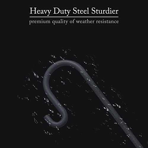 Highpro Shepherds Hooks for Outdoor 47 Inch Bird Feeder Pole Squirrel