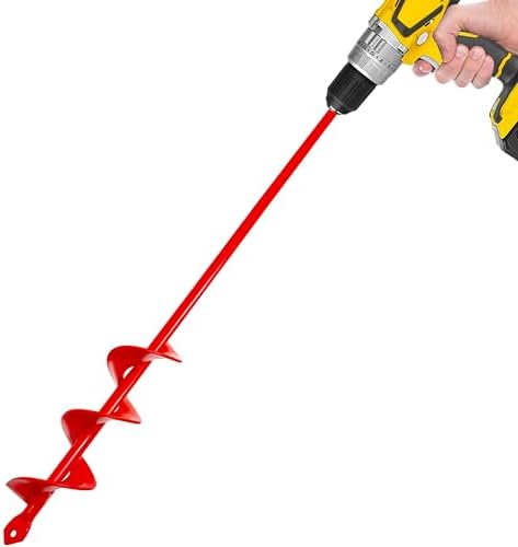 Auger Drill Bit for Planting - 1.6"X16.5" Heavy-Duty Garden Auger