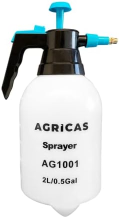 0.5 Gallon Hand Pump Sprayer, 2L Pressure Garden Sprayer, Handheld