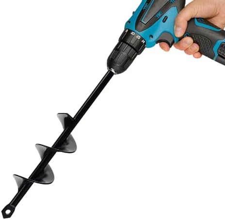 Auger Drill Bit for Planting 1.6 x 9 Inch, Garden Spiral Hole Drill