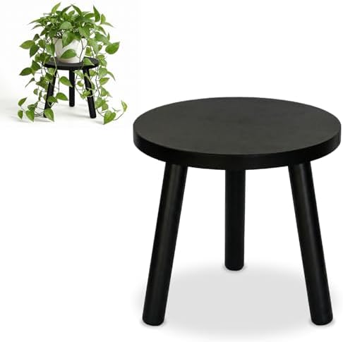 Wood Plant Stands Indoor, Black Plant Stand Modern Plant Table for