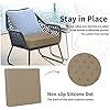 Waterproof Patio Cushion Covers – 24 × 24 × 4 Inch, 4 Pack Replacement Non-Slip Outdoor Seat Cushion Slipcover with Zipper. Camel