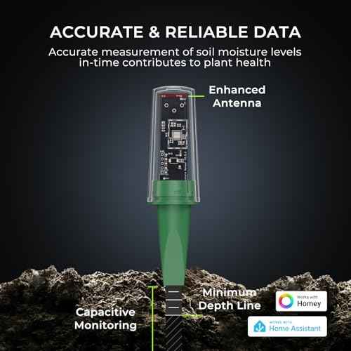 THIRDREALITY Smart Soil Moisture Sensor Gen2 3Pack,Zigbee hub Needed, nhanced Signal Stability,Capacitive Moisture Monitoring,Garden Planting, Compatible with Hubitat,SmartThings,Home Assistant,Homey