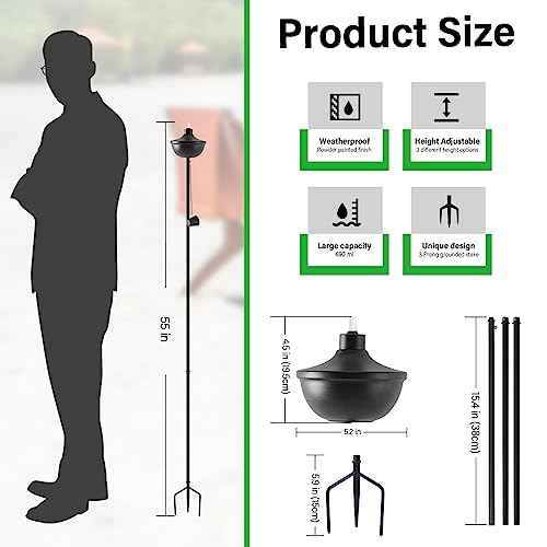 55-Inch Metal Garden Torches – 6 Pack