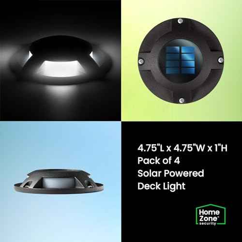Solar Deck Lights – Black, 12 Pack