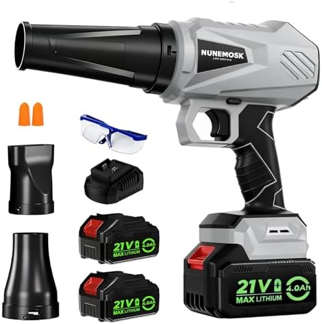 Leaf Blower Cordless with Battery and Charger,Mini Portable,Grey