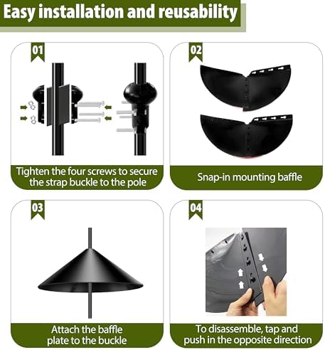 Squirrel Baffle,19-Inch Squirrel Baffle for Bird Feeder