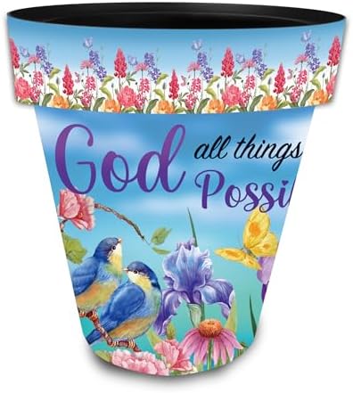 Briarwood Lane Spring Planter 14" x 15" x 15" with God Large for Spring Planter