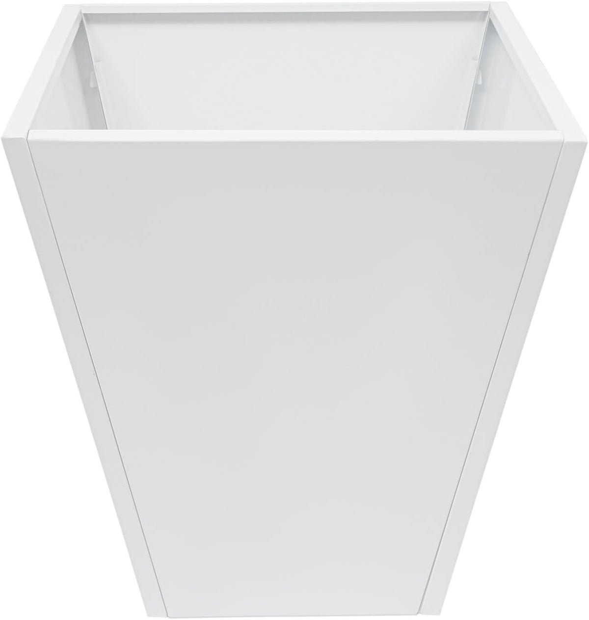 Planter Box for Outdoor Plants, Large Garden Box, Modern Raised Garden Bed, Outdoor Planters All-Weather Use with Drainage Holes for Patio Porch Balcony Deck Yard (White, 20" x 22")