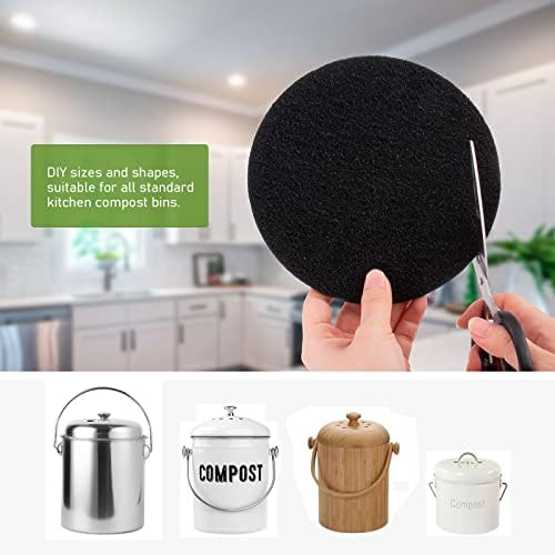 10 Pack Charcoal Filters for Kitchen Compost Bin, Compost Filters for