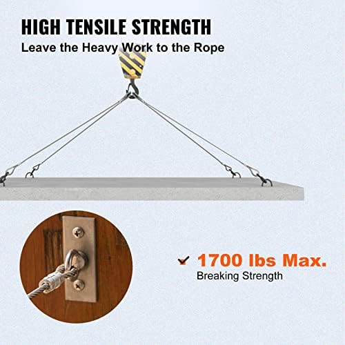 Mophorn Stainless Steel Cable Railing 1/8" x 500ft, Wire Rope 316