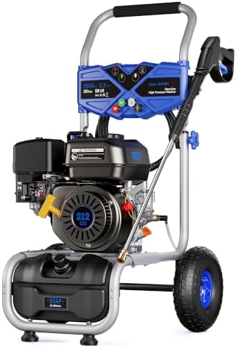 3500 PSI Gas Pressure Washer, 2.3 GPM Gas Power Washer with 212CC