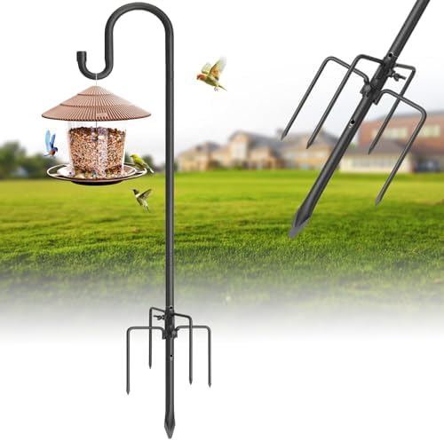 Bird Feeder Garden Hook - Heavy Duty Hummingbird Stand with Anti-tip