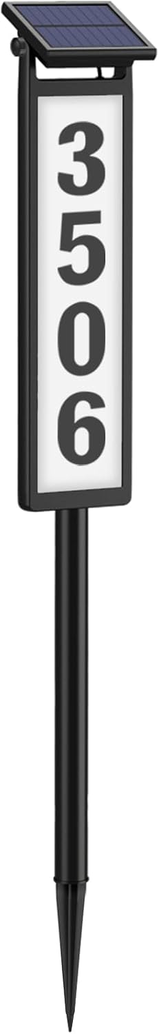 Illuminated Solar Address Sign – Waterproof Aluminum Plaque