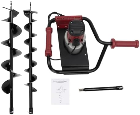 Post Hole Digger,1500W 1.6HP Electric Post Hole Auger Earth Auger