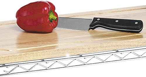 Whitmor Supreme Baker’s Rack with Food Safe Removable Wood Cutting Board - Chrome