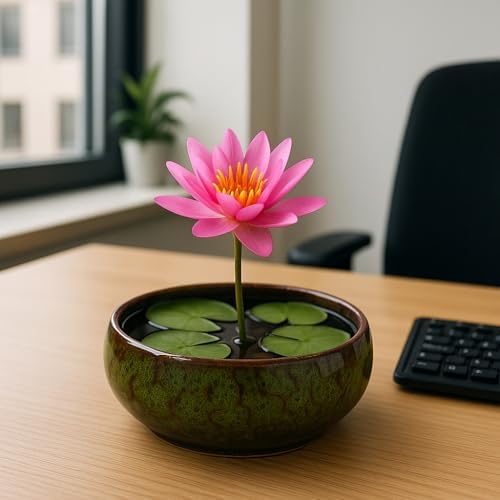 Lotus Bowl Planter, Lotus Bowls for Planting in Water Indoors,6.5-inch