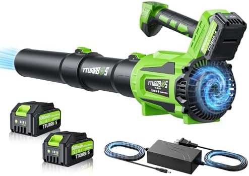Leaf Blower Cordless, 650CFM Electric Leaf Blower with 2 x 5.0Ah
