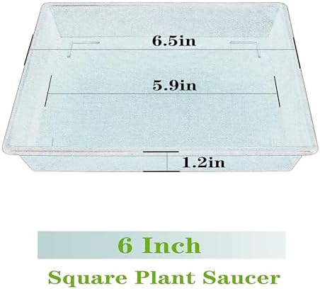 NIMYAU Square Plant Saucer 6 Inch 5 Pack6 8 12 14 16 18 20 Plant Trays