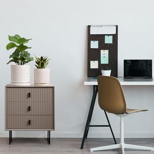 Ceramic Plant Pots Indoor-Outdoor: 6 Inch Embossed Planters with