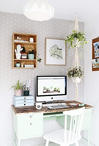 Mkono Macrame Plant Hanger 2 Tier 49" Hanging Plant Holder Indoor Outdoor