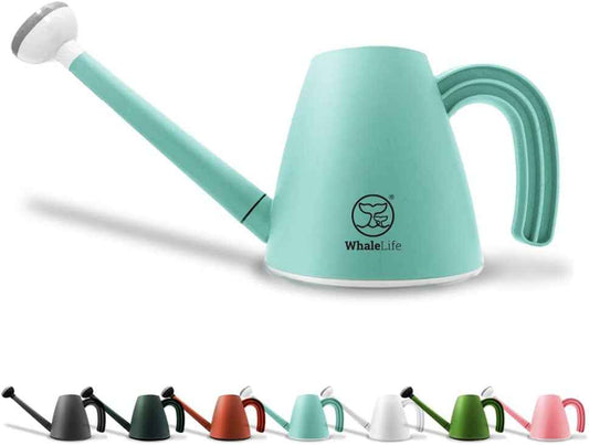 WhaleLife Indoor Watering Can for House Bonsai Plants (2.0L, Blue)