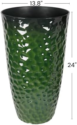 Worth Garden 14" Dia x 24" H Large Plastic Planters with Drainage
