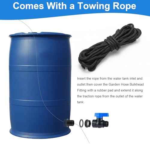 PVC Rain Barrel Spigot Kit 3/4" GHT Garden Diverter Kit With Bulkhead Fitting Garden Hose Faucet Thread Ball Valve for Water Adapter Tanks, Aquariums Rain Barrel Diverter Kit （2 Pack）
