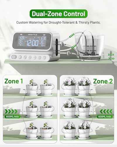 [All-New 2027] 2 Zone Automatic Plant Waterer for Indoor, Unistyle Plant Watering Devices for Potted Plants, Drip Irrigation System with Programmable