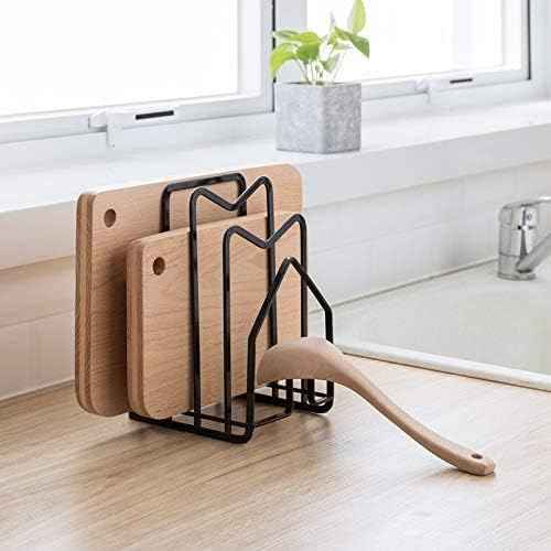 SUNFICON Cutting Board Rack, Black