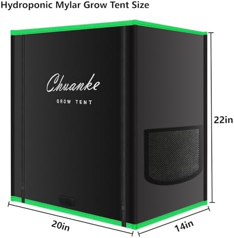 Small Grow Tent for Indoor Plant, 20"x14"x22" (Black(Open-Bottom))